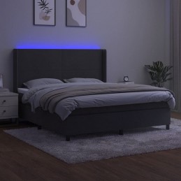 Acquista Letto a Molle con Materasso e LED Grigio Scuro 180x200 cm con riferimento GHV-3139458 della ditta GARDENHOME