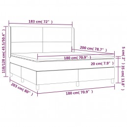 Acquista Letto a Molle con Materasso e LED Grigio Scuro 180x200 cm con riferimento GHV-3139458 della ditta GARDENHOME