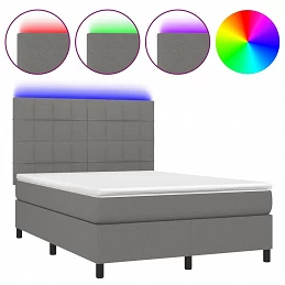 Acquista Letto a Molle Materasso e LED Grigio Scuro 140x200cm in Tessuto con riferimento GHV-3134878 della ditta GARDENHOME