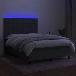 Acquista Letto a Molle Materasso e LED Grigio Scuro 140x200cm in Tessuto con riferimento GHV-3134878 della ditta GARDENHOME