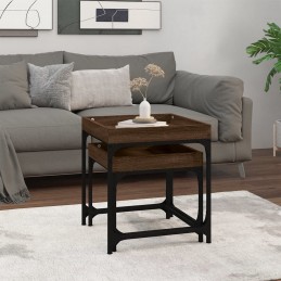 Acquista Tavolini 2 pz Rovere Marrone in Legno Multistrato con riferimento GHV-823286 della ditta GARDENHOME