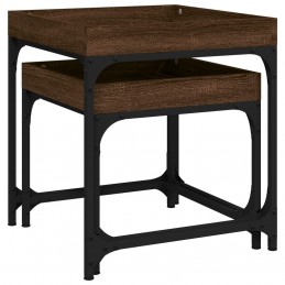 Acquista Tavolini 2 pz Rovere Marrone in Legno Multistrato con riferimento GHV-823286 della ditta GARDENHOME