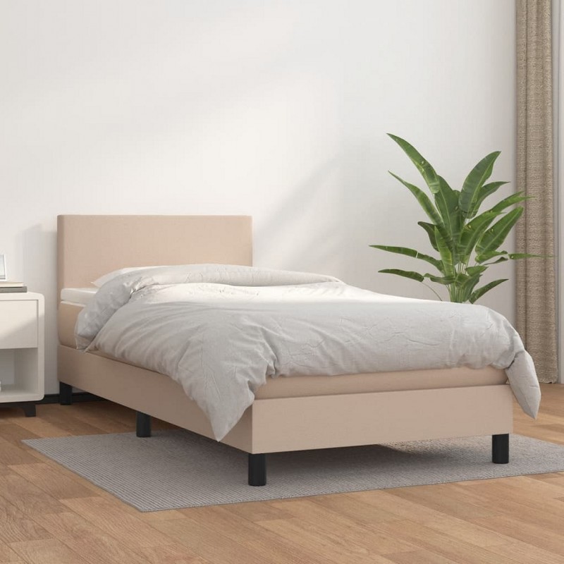 Acquista Giroletto a Molle con Materasso Cappuccino 100x200cm Similpelle con riferimento GHV-3140992 della ditta GARDENHOME