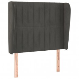 Acquista Testiera ad Orecchio Grigio Scuro 83x23x118/128 cm in Velluto con riferimento GHV-3118225 della ditta GARDENHOME
