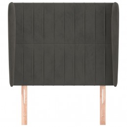 Acquista Testiera ad Orecchio Grigio Scuro 83x23x118/128 cm in Velluto con riferimento GHV-3118225 della ditta GARDENHOME