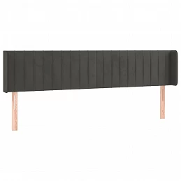Acquista Testiera ad Orecchio Grigio Scuro 163x16x78/88 cm in Velluto con riferimento GHV-3119061 della ditta GARDENHOME