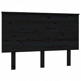 Acquista Testiera per Letto Nera 124x6x82,5 cm in Legno Massello di Pino con riferimento GHV-819164 della ditta GARDENHOME