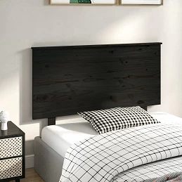 Acquista Testiera per Letto Nera 124x6x82,5 cm in Legno Massello di Pino con riferimento GHV-819164 della ditta GARDENHOME
