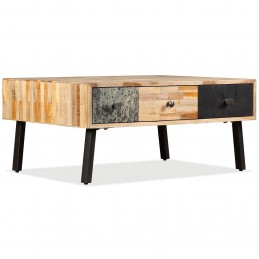 Acquista Tavolino da Caffè in Legno di Teak Rigenerato 90x65x40 cm con riferimento GHV-245404 della ditta GARDENHOME