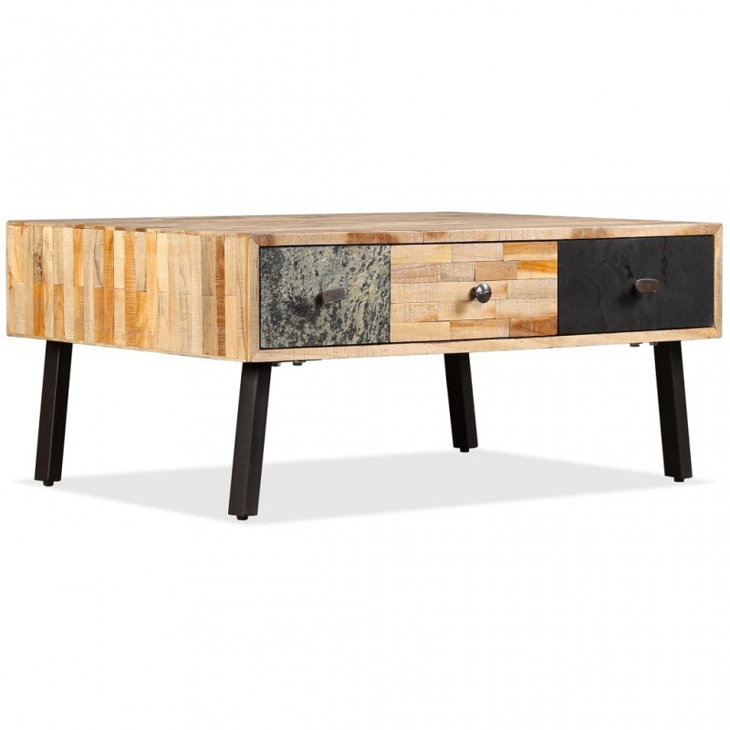 Acquista Tavolino da Caffè in Legno di Teak Rigenerato 90x65x40 cm con riferimento GHV-245404 della ditta GARDENHOME