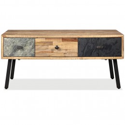 Acquista Tavolino da Caffè in Legno di Teak Rigenerato 90x65x40 cm con riferimento GHV-245404 della ditta GARDENHOME