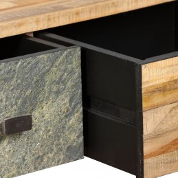 Acquista Tavolino da Caffè in Legno di Teak Rigenerato 90x65x40 cm con riferimento GHV-245404 della ditta GARDENHOME