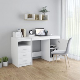 Acquista Scrivania Bianca 140x50x76 cm in Legno Multistrato con riferimento GHV-3054780 della ditta GARDENHOME