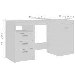 Acquista Scrivania Bianca 140x50x76 cm in Legno Multistrato con riferimento GHV-3054780 della ditta GARDENHOME