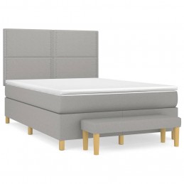 Acquista Giroletto a Molle con Materasso Grigio Chiaro 140x200cm Tessuto con riferimento GHV-3137077 della ditta GARDENHOME