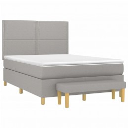 Acquista Giroletto a Molle con Materasso Grigio Chiaro 140x200cm Tessuto con riferimento GHV-3137077 della ditta GARDENHOME