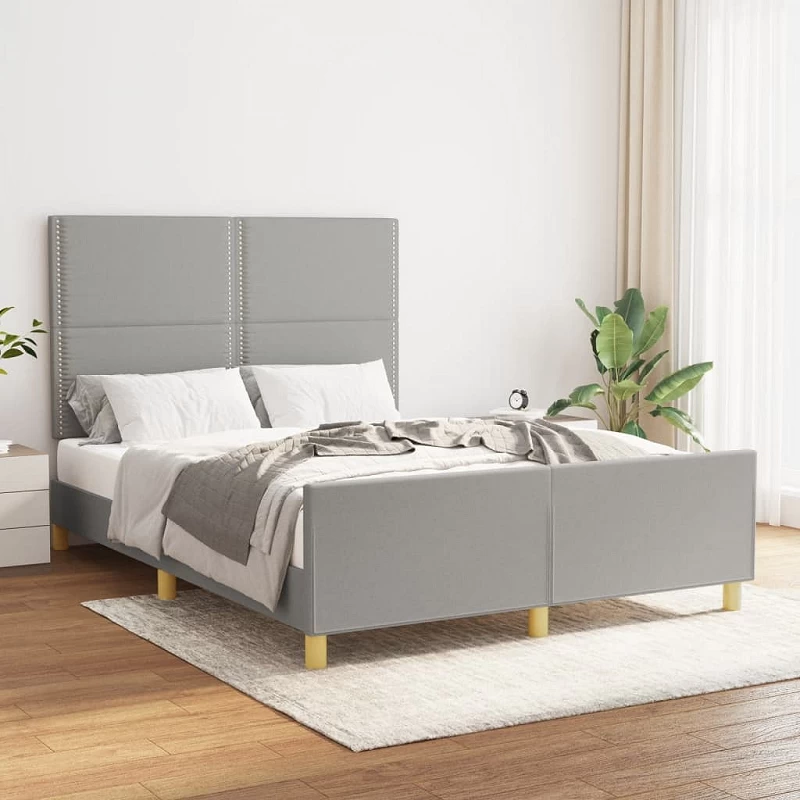 Acquista Giroletto con Testiera Grigio Chiaro 140x200 cm in Tessuto con riferimento GHV-3124976 della ditta GARDENHOME