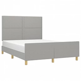 Acquista Giroletto con Testiera Grigio Chiaro 140x200 cm in Tessuto con riferimento GHV-3124976 della ditta GARDENHOME