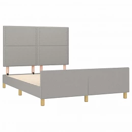 Acquista Giroletto con Testiera Grigio Chiaro 140x200 cm in Tessuto con riferimento GHV-3124976 della ditta GARDENHOME