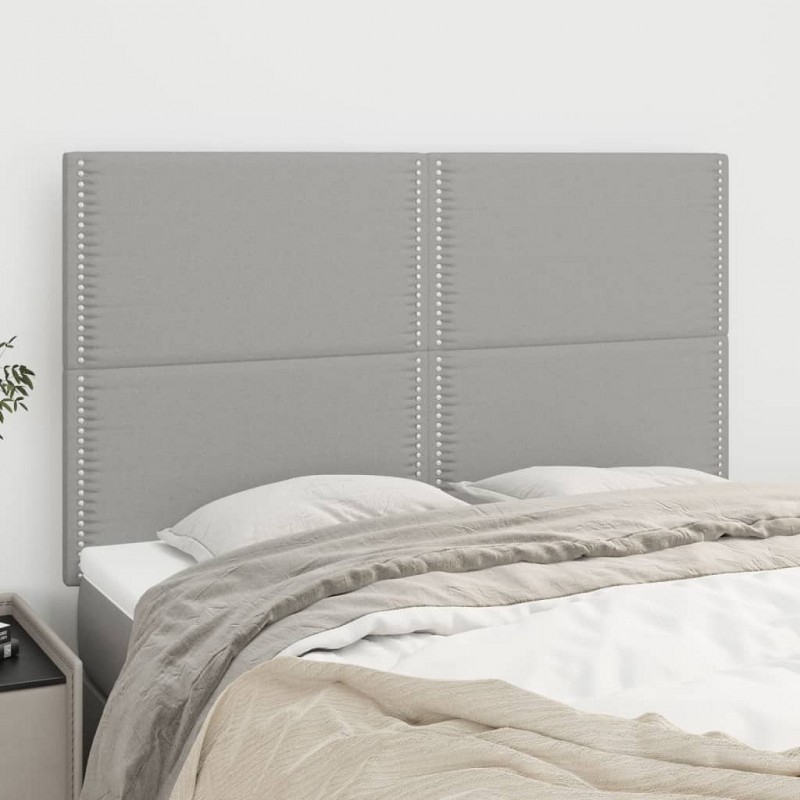 Acquista Testiere 4 pz Grigio Chiaro 72x5x78/88 cm in Tessuto con riferimento GHV-3116190 della ditta GARDENHOME