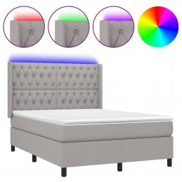 Acquista Letto a Molle Materasso e LED Grigio Chiaro 140x200 cm Tessuto con riferimento GHV-3138557 della ditta GARDENHOME