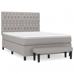 Acquista Giroletto a Molle con Materasso Grigio Chiaro 140x200cm Tessuto con riferimento GHV-3136837 della ditta GARDENHOME