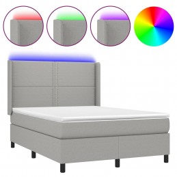Acquista Letto a Molle Materasso e LED Grigio Chiaro 140x200 cm Tessuto con riferimento GHV-3138237 della ditta GARDENHOME