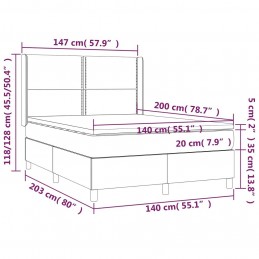Acquista Letto a Molle Materasso e LED Grigio Chiaro 140x200 cm Tessuto con riferimento GHV-3138237 della ditta GARDENHOME