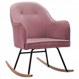 Acquista Sedia a Dondolo Rosa in Velluto con riferimento GHV-289522 della ditta GARDENHOME