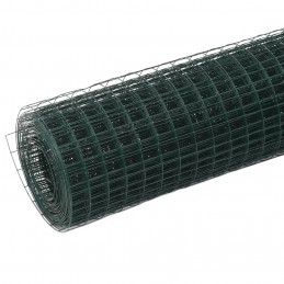Acquista Recinzione in Rete per Pollaio in Acciaio e PVC 25x1,5 m Verde con riferimento GHV-143635 della ditta GARDENHOME