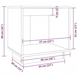 Acquista Comodino Grigio 40x30x40 cm in Legno Massello di Pino con riferimento GHV-813339 della ditta GARDENHOME