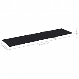 Acquista Cuscino per Lettino Prendisole Nero 200x50x3 cm in Tessuto con riferimento GHV-314195 della ditta GARDENHOME