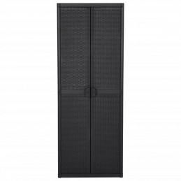 Acquista Armadio da Giardino Nero 65x45x172 cm in Rattan PP con riferimento GHV-151237 della ditta GARDENHOME