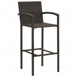 Acquista Sgabelli da Bar 4 pz Marroni in Polyrattan con riferimento GHV-313454 della ditta GARDENHOME