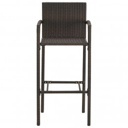 Acquista Sgabelli da Bar 4 pz Marroni in Polyrattan con riferimento GHV-313454 della ditta GARDENHOME
