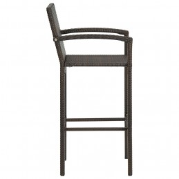 Acquista Sgabelli da Bar 4 pz Marroni in Polyrattan con riferimento GHV-313454 della ditta GARDENHOME