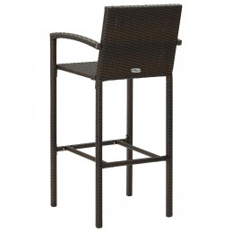 Acquista Sgabelli da Bar 4 pz Marroni in Polyrattan con riferimento GHV-313454 della ditta GARDENHOME