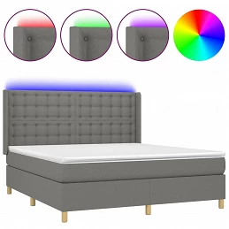 Acquista Letto a Molle Materasso e LED Grigio Scuro 180x200cm in Tessuto con riferimento GHV-3139214 della ditta GARDENHOME