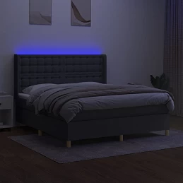 Acquista Letto a Molle Materasso e LED Grigio Scuro 180x200cm in Tessuto con riferimento GHV-3139214 della ditta GARDENHOME