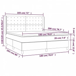 Acquista Letto a Molle Materasso e LED Grigio Scuro 180x200cm in Tessuto con riferimento GHV-3139214 della ditta GARDENHOME