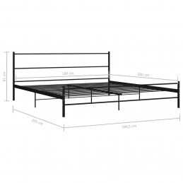 Acquista Giroletto Nero in Metallo 180x200 cm con riferimento GHV-284688 della ditta GARDENHOME