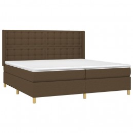 Acquista Letto a Molle Materasso e LED Marronescuro 200x200cm in Tessuto con riferimento GHV-3139224 della ditta GARDENHOME