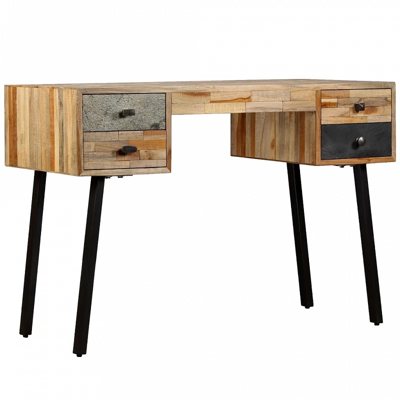 Acquista Scrivania in Legno Massello di Teak Rigenerato 110x50x76 cm con riferimento GHV-245402 della ditta GARDENHOME