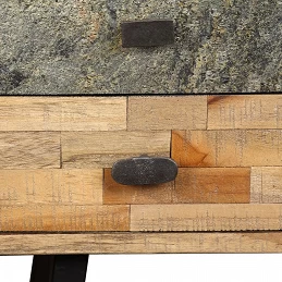 Acquista Scrivania in Legno Massello di Teak Rigenerato 110x50x76 cm con riferimento GHV-245402 della ditta GARDENHOME