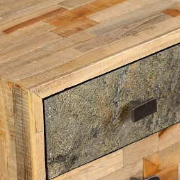 Acquista Scrivania in Legno Massello di Teak Rigenerato 110x50x76 cm con riferimento GHV-245402 della ditta GARDENHOME
