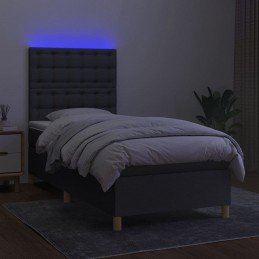 Acquista Letto a Molle Materasso e LED Grigio Scuro 90x200 cm in Tessuto con riferimento GHV-3135726 della ditta GARDENHOME