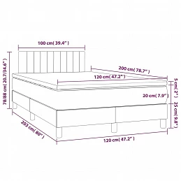 Acquista Giroletto a Molle con Materasso Nero 120x200 cm in Velluto con riferimento GHV-3141415 della ditta GARDENHOME