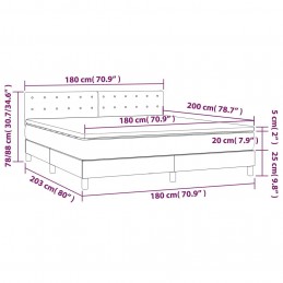 Acquista Giroletto a Molle con Materasso Grigio Scuro 180x200 cm Tessuto con riferimento GHV-3140954 della ditta GARDENHOME