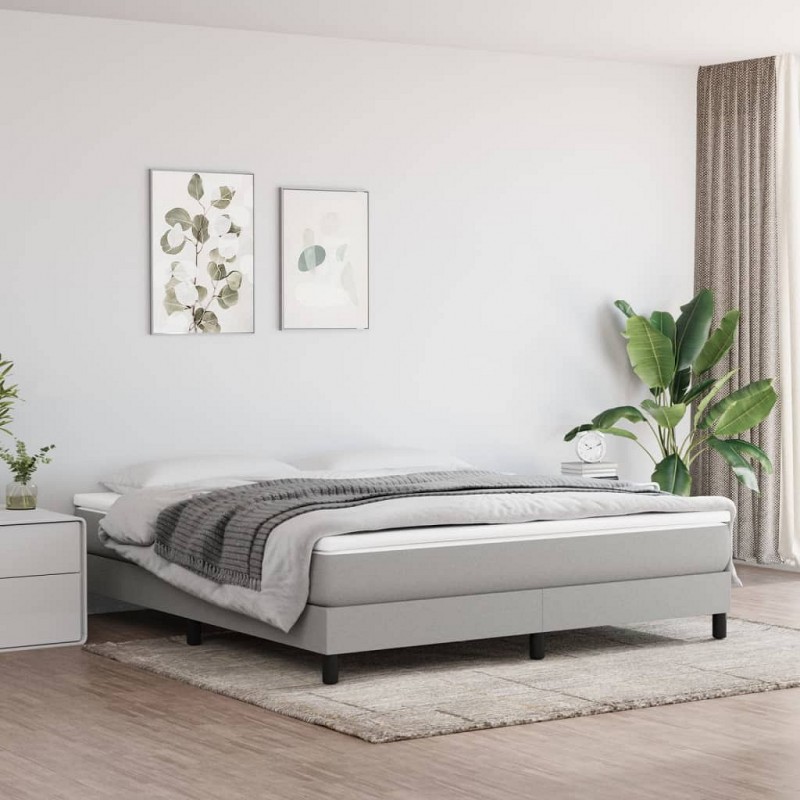 Acquista Giroletto a Molle Grigio Chiaro 180x200 cm in Tessuto con riferimento GHV-3120532 della ditta GARDENHOME