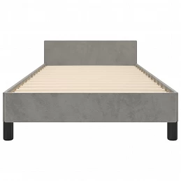 Acquista Giroletto con Testiera Grigio Chiaro 90x190 cm in Velluto con riferimento GHV-3125849 della ditta GARDENHOME